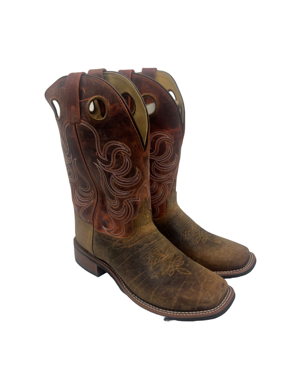 Smoky Mountain Men's Timber Cowboy Western Boots 4914 Brown/Apple Size 9D